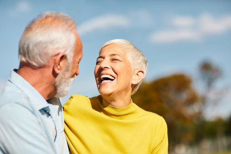 older couple laughing together